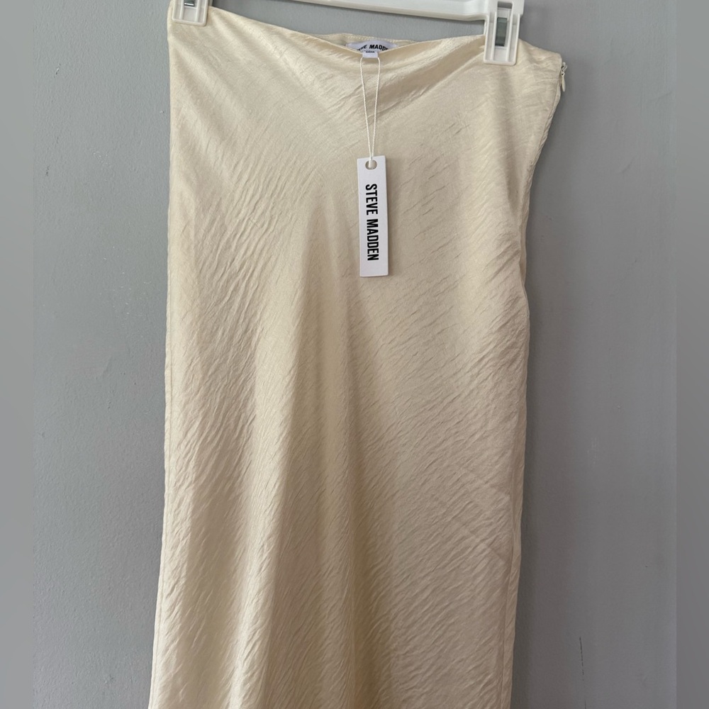 Steve Madden Ivory Bias Maxi Skirt
